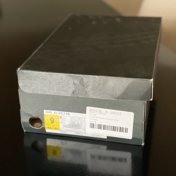 Adidas NMD R1 STLT PK Shoes White Grey Solar Pink - Picture 1 of 4